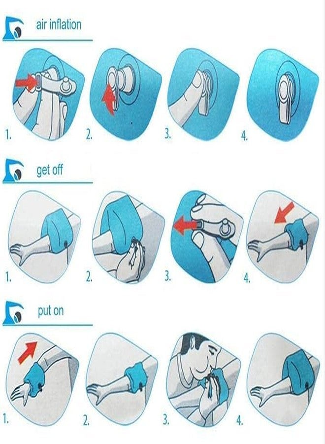 MATSON Inflatable Arm Swimming Floats Bands Floatation Water Wings Swimming Arm Ring Floatie for Children and Adults,Eather Swimming arm Float Band I Pack of 1 Pair - Image 2